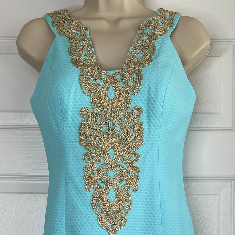 Lilly Pulitzer NWOT Serene Blue Suzette Shift Dress Size 0 - Picture 2 of 11